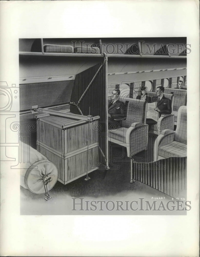 1944 Press Photo Martin Model 502 Plane With Moveable Bulkhead Cargo Dept - Historic Images