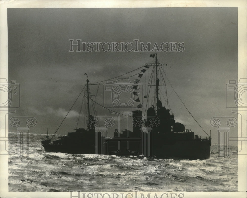 1937 Press Photo Destroyer Farragut in Alaskan waters - ney26908-Historic Images