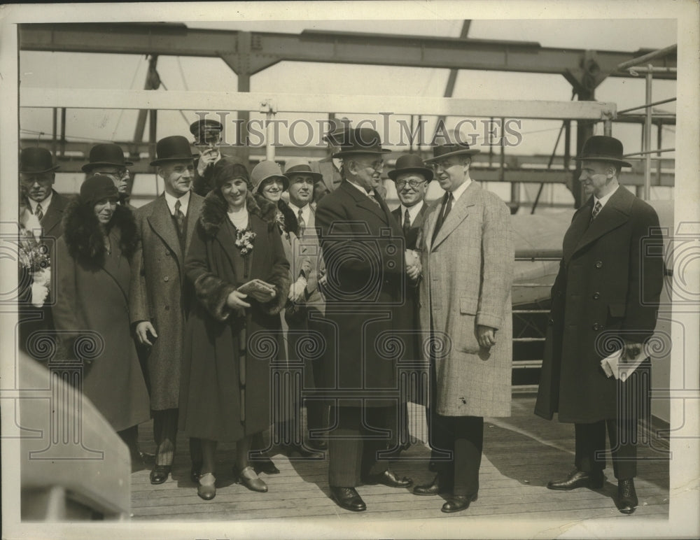 1929 Press Photo Berlin&#39;s Mayor Gustave Boess Visits the United States - Historic Images