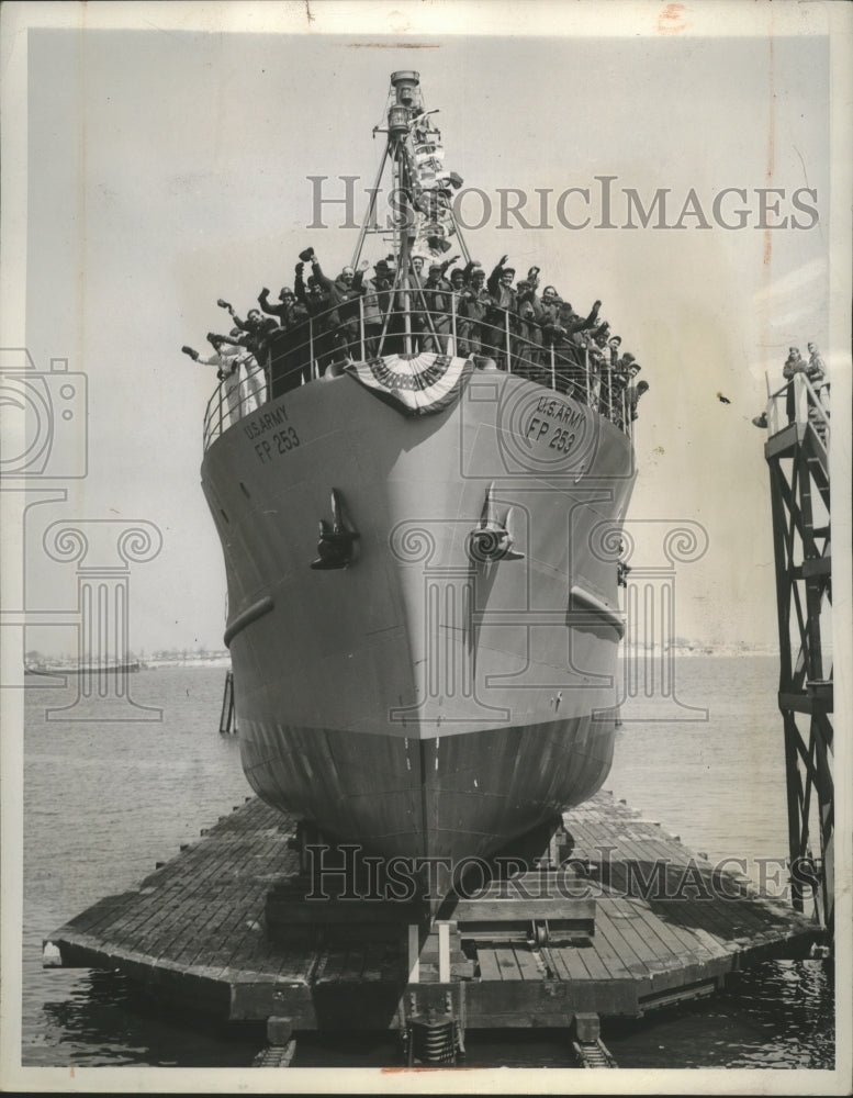 1944 Press Photo United States Army F.P. 253 Vessel, Built for Army Trans. Corps-Historic Images