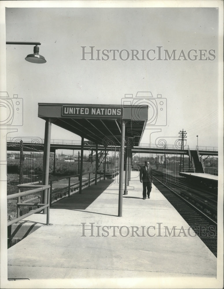 1946 Press Photo Temporary station headquarters of the United Nations - Historic Images