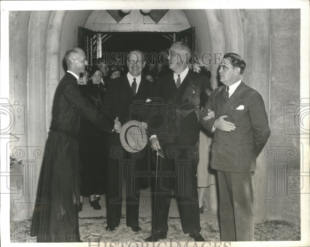 1938 Press Photo President Roosevelt Gave Thanks for European Peace at Church-Historic Images