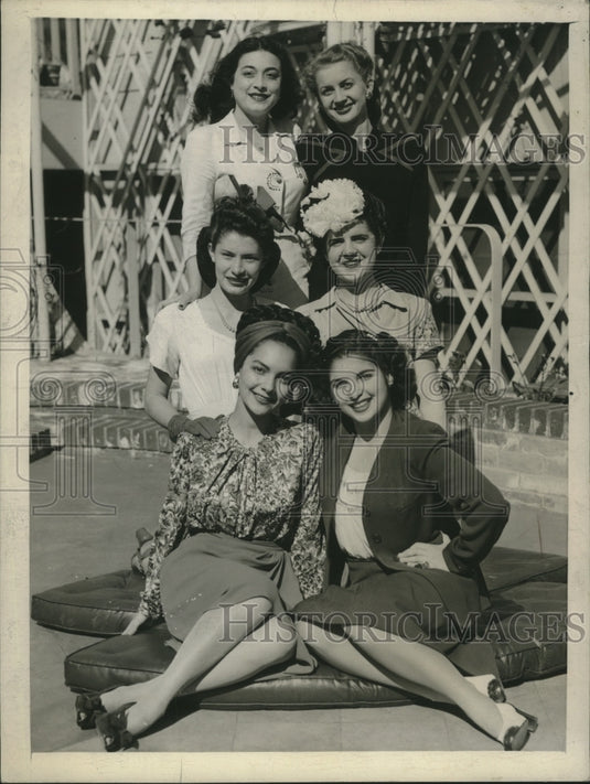 1945 Press Photo Latin American Contestants In The Miss Pan American Pageant-Historic Images