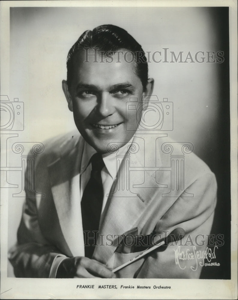 Press Photo Frankie Masters Orchestra Appearing at Sherman House New Years Eve - Historic Images