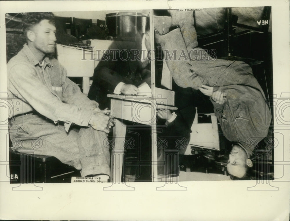 1927 Press Photo James Gleason and M Stewart of the Folsom Gang - ney29891-Historic Images