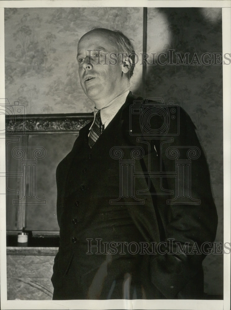 1938 Socialist Leader Norman Thomas at Press Interview in NYC - Historic Images