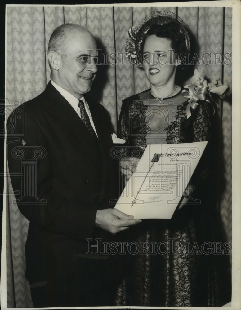 1950 General Doolittle Presents Mary E Gill Permanent Charter - Historic Images