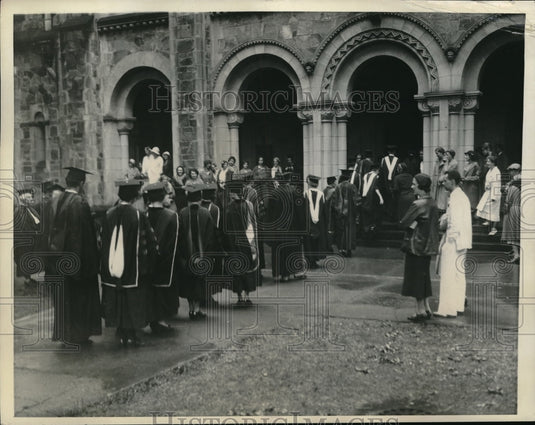 1932 Press Photo Commencement Exercise at Vassar College in New York, - Historic Images