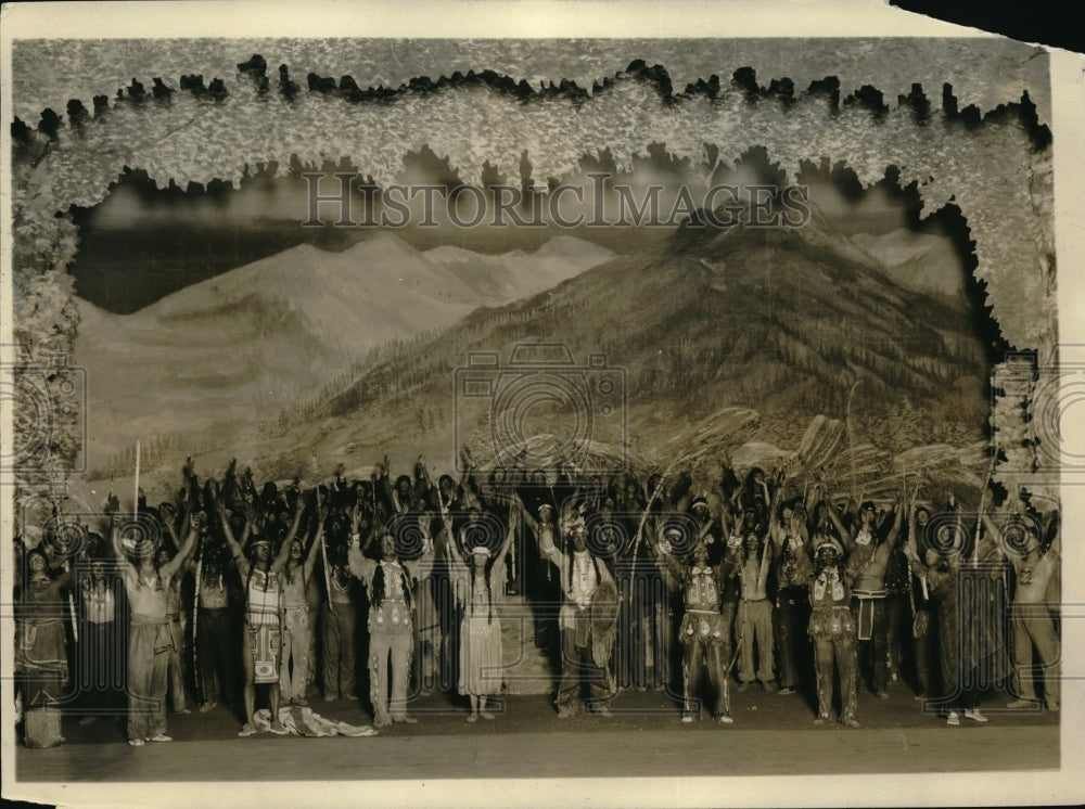 1925 Scene from the Operatic Cantata &quot;Sunset Trail&quot; on KOA Radio - Historic Images