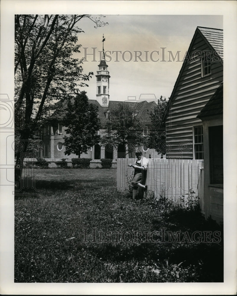 1957 Press Photo of of The Original House of Burgesses of Colonial Williamsburg - Historic Images