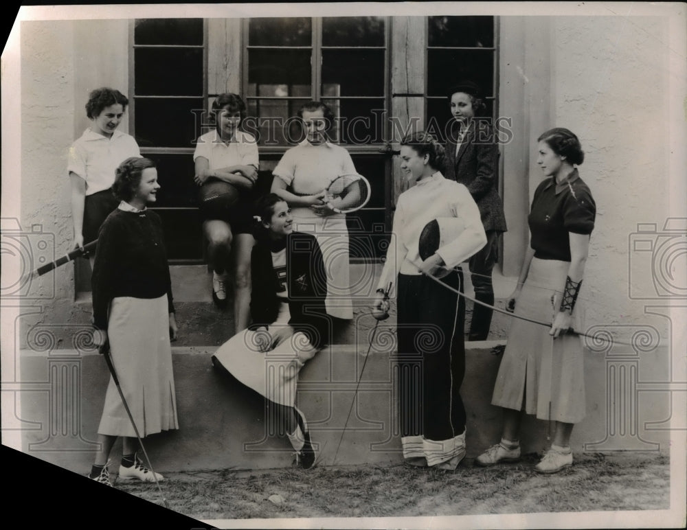 1936 Press Photo Co-Ed Leaders of Sports at Rollins College in Winter Park, FL - Historic Images