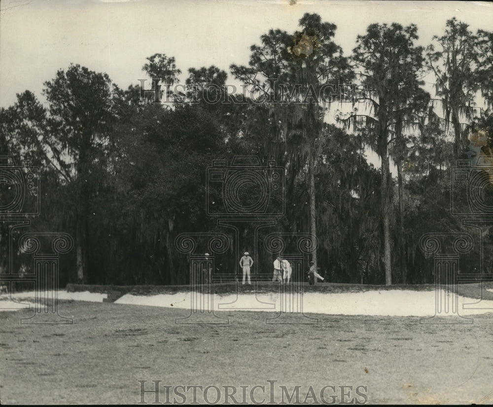 1927 Vintage Photo View Green and Trap Cleveland Heights Golf Course - Historic Images