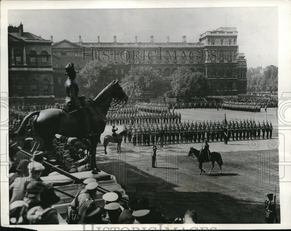 1937 Press Photo Rehearsal of Trooping of The Colors at Horse Guards Parade - Historic Images