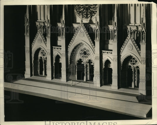 1932 Press Photo Grand Central Model of New Cathedral of St. John The Divine - Historic Images
