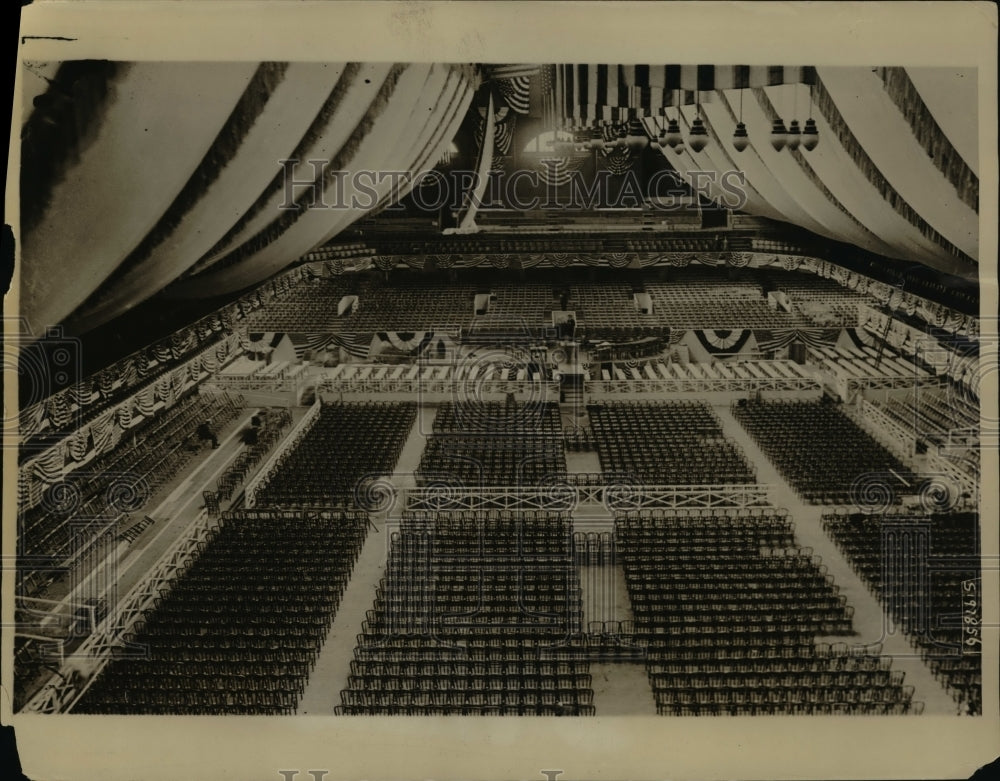 1916 Press Photo View of Seats in Arena Used for Unnamed Political Convention - Historic Images