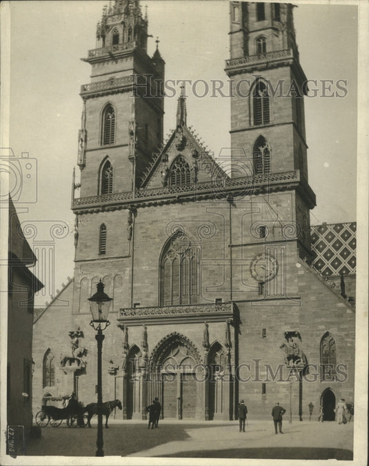 1914 Press Photo Cathedral at Basle on German-French Frontier Used as Hospital - Historic Images