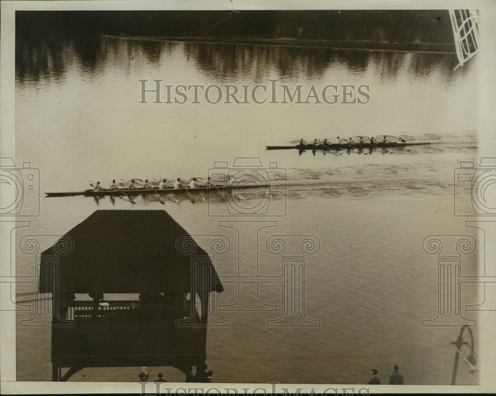 1935 Press Photo An Informal Regatta on the Schuylkill River in Pennsylvania - Historic Images