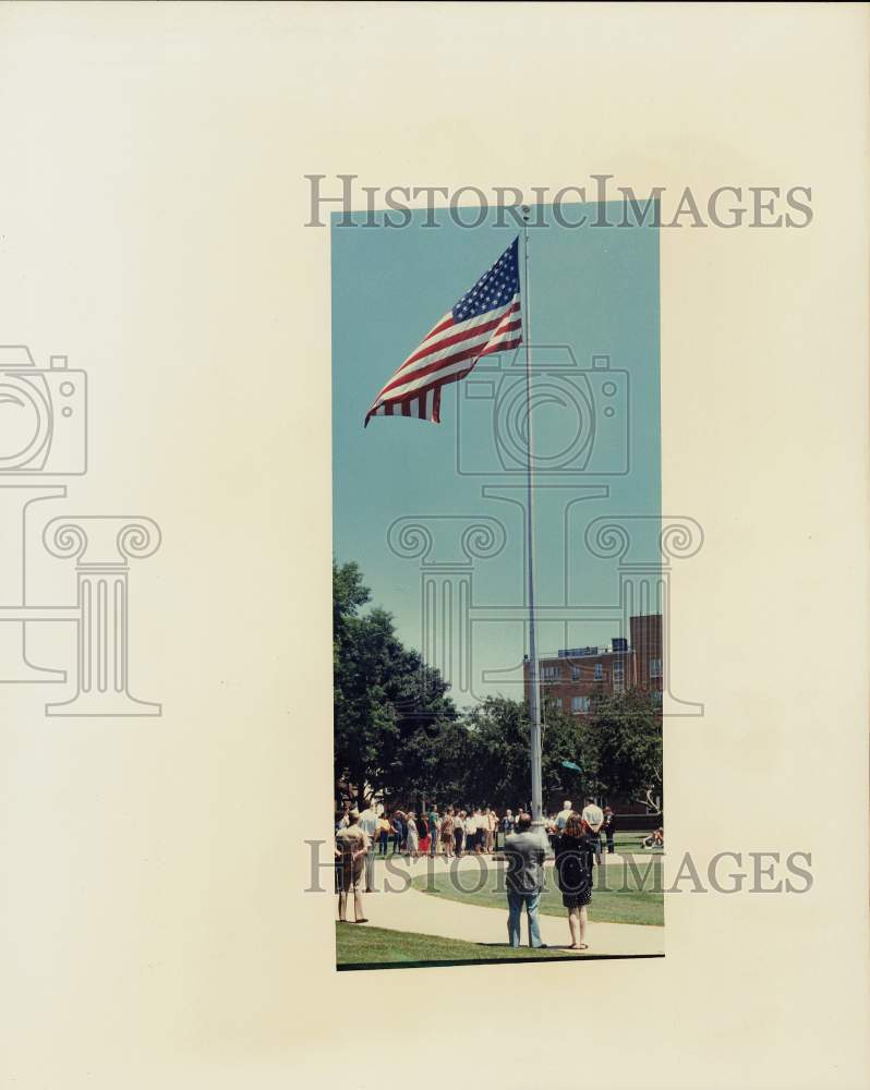 1990 Press Photo American Flag on Flagpole - nha12728 - Historic Images