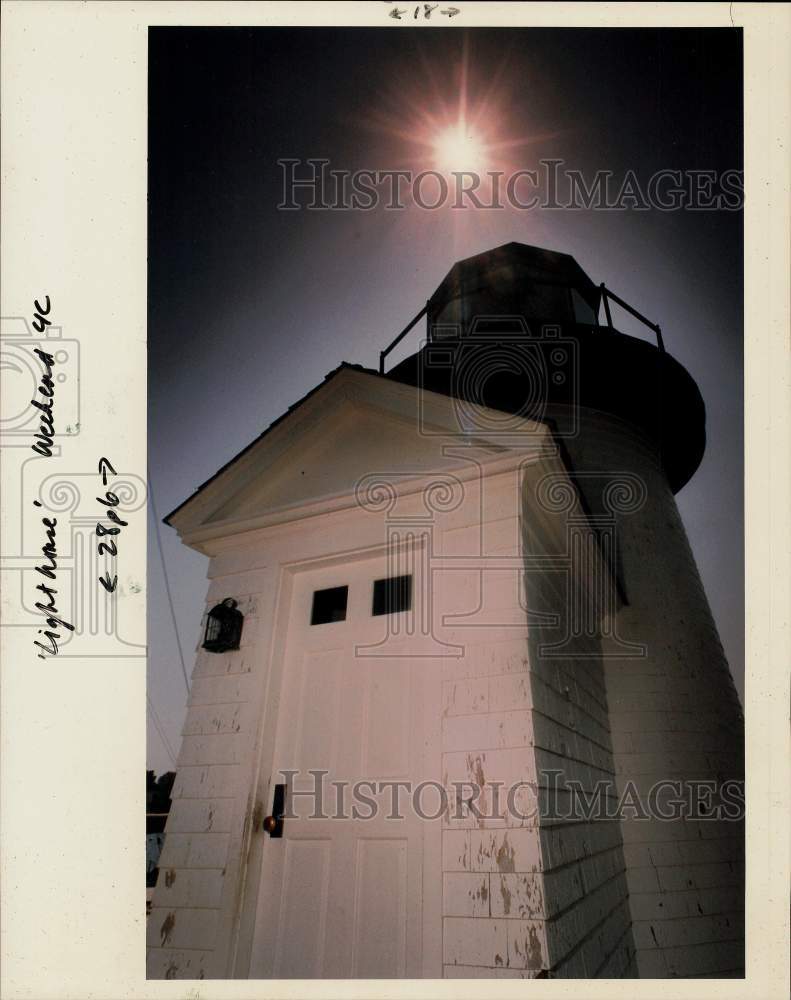 1993 Press Photo Lighthouse at Historic Mystic Seaport - nha12783- Historic Images