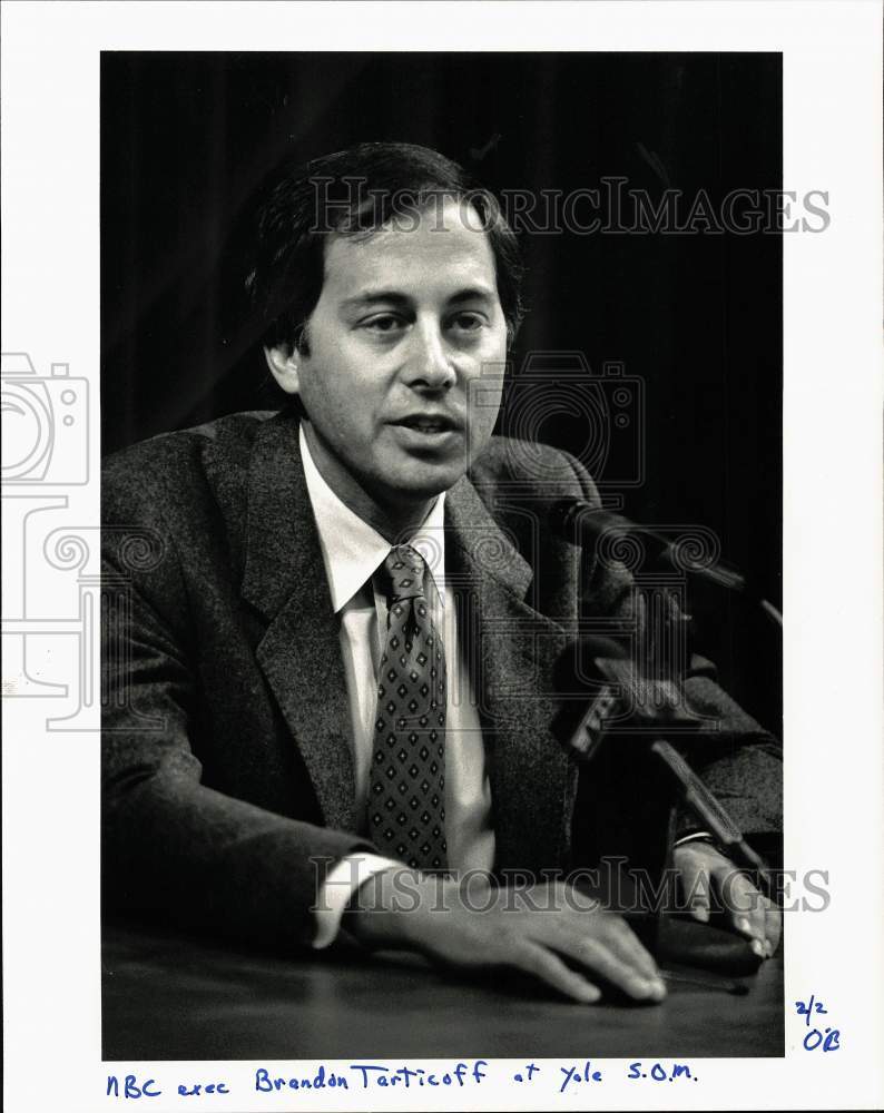 Press Photo NBC executive Brandon Tarticoff at Yale S.O.M. - nha13037- Historic Images