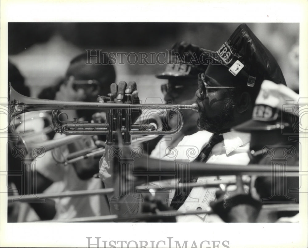 1993 Algiers Brass Band played at funeral for Othello Baptiste-Historic Images
