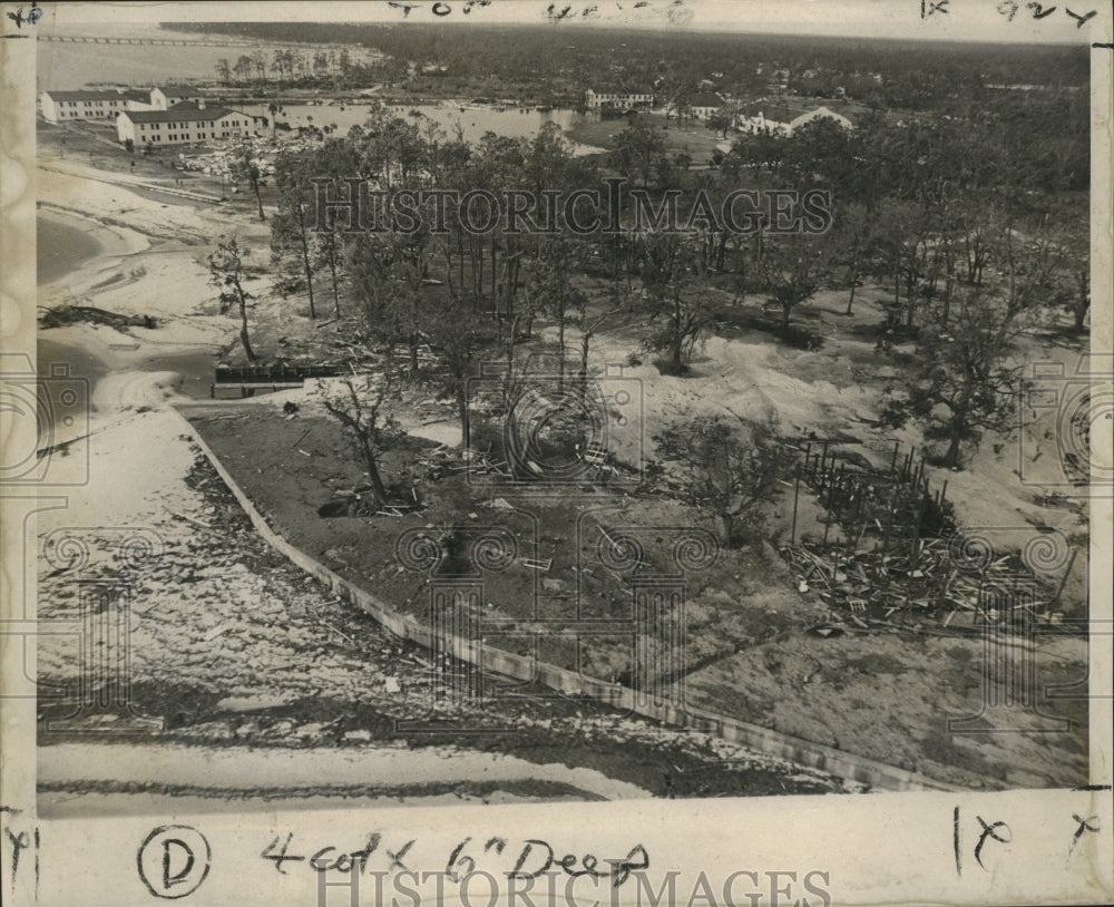 1969 Press Photo Foundation Slabs Left of Residences After Hurricane Camille - Historic Images