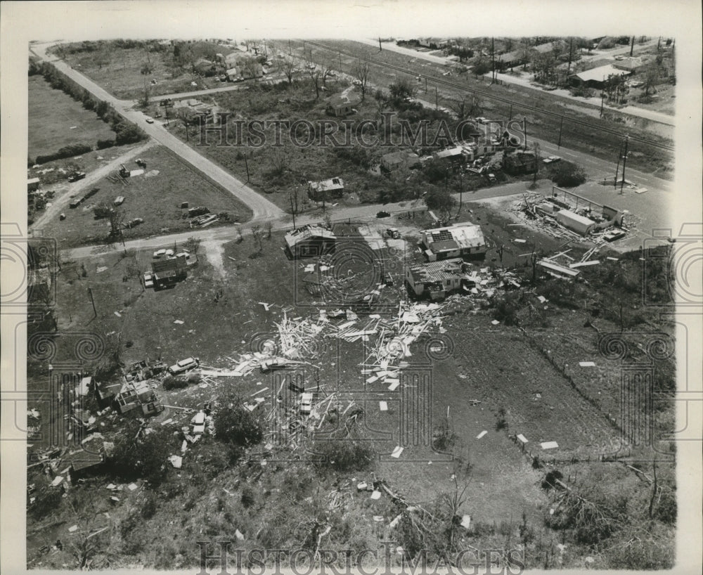 1969 Aerial View of Neighborhood After Hurricane Camille - Historic Images