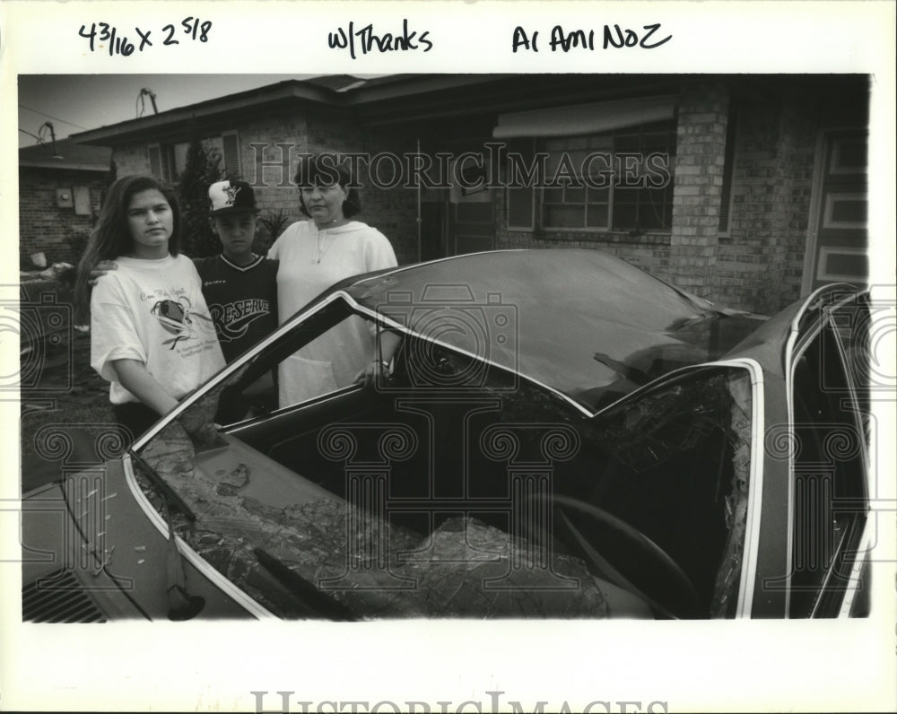 1992 Ortiz Family Home Destroyed By Hurricane Andrew in New Orleans - Historic Images