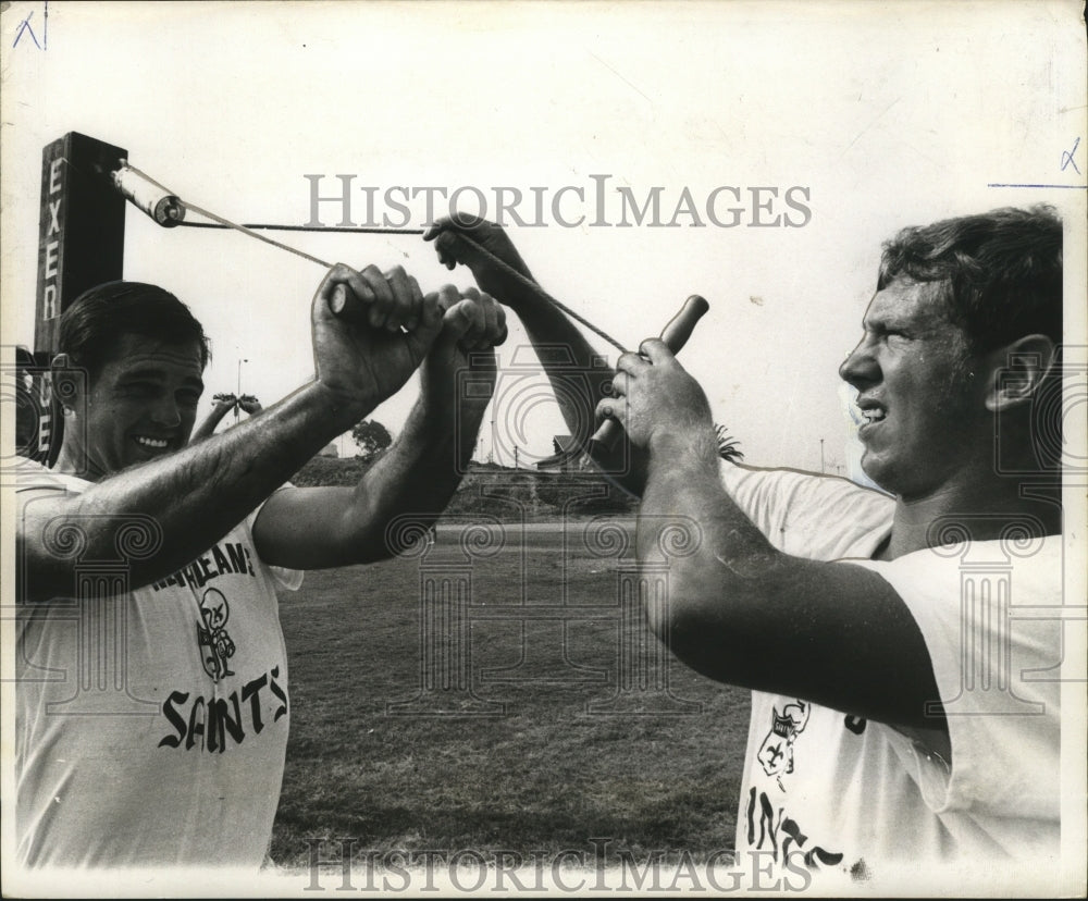 1969 New Orleans Saints Training Camp Ray Poage & Dan Abramowicz - Historic Images