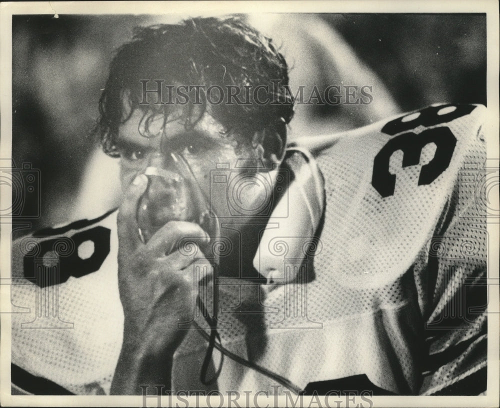 New Orleans Saints&#39; Player Resting During Game - Historic Images