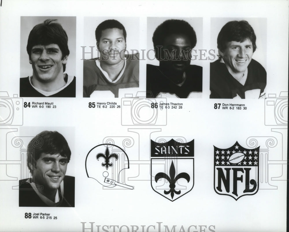 1982 Press Photo NFL New Orleans Saints Football Team Players - noa00426 - Historic Images