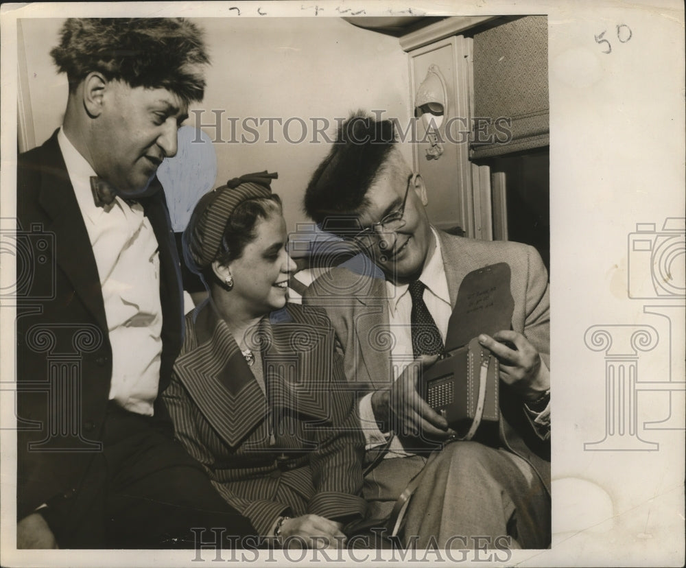 1953 Sugar Bowl - George Wright and Dr. and Mrs. W.T. Booher at game - Historic Images