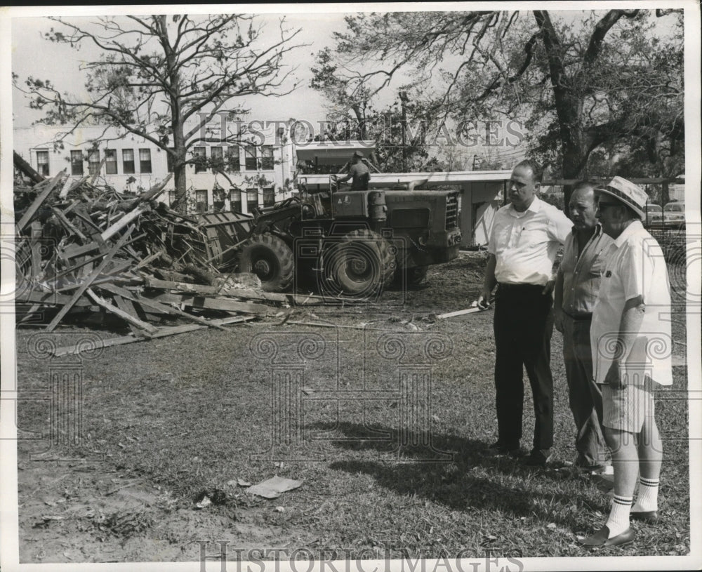 1969 Hurricane Camille, Officials Survey Seabee Cleanup Operations - Historic Images