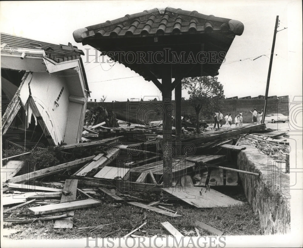 1969 Press Photo Demolished House in Gulfport After Hurricane Camille - Historic Images