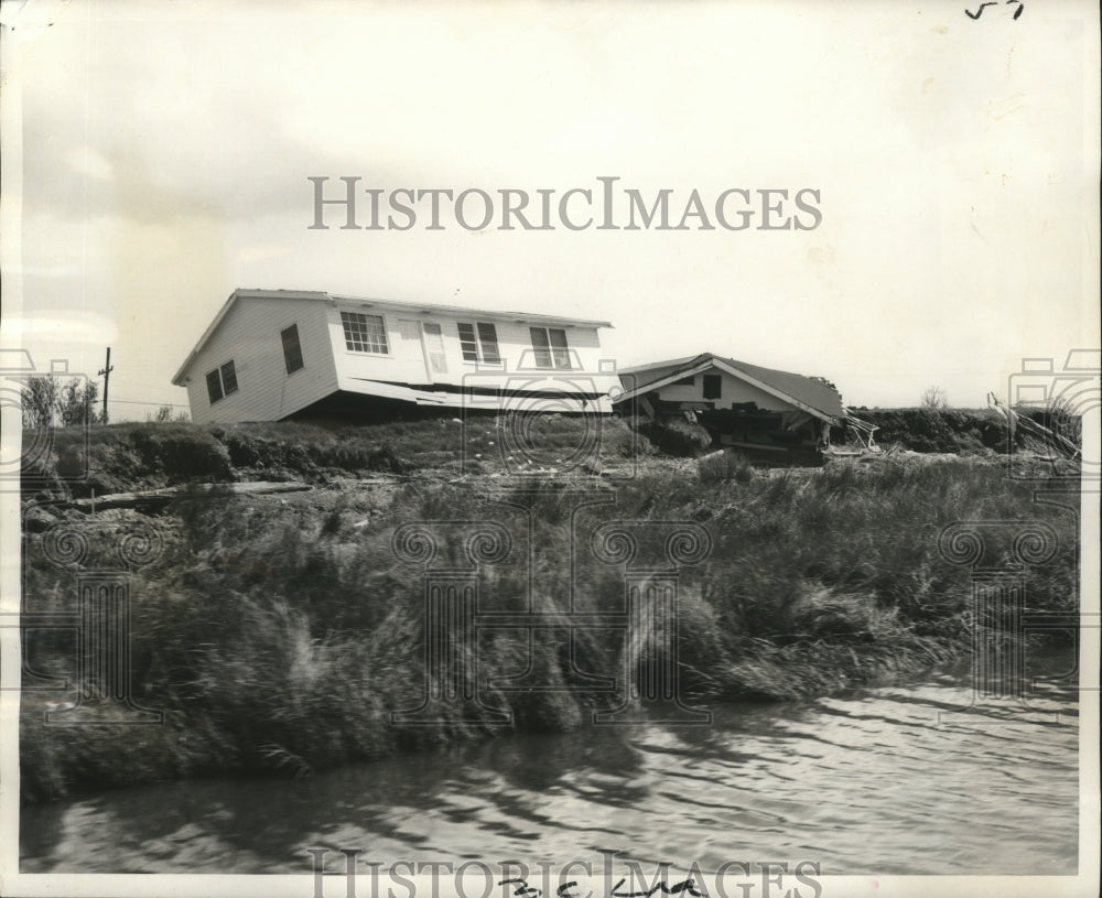 1969 Press Photo Home on Plaquemines Parish Damaged by Hurricane Camille - Historic Images