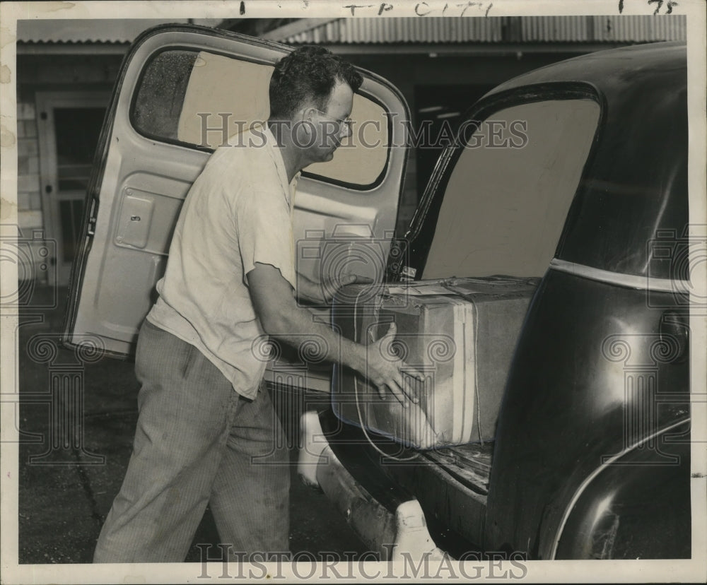 1950 Generator Loaded in Truck for Storm Radar in Venice Louisiana - Historic Images