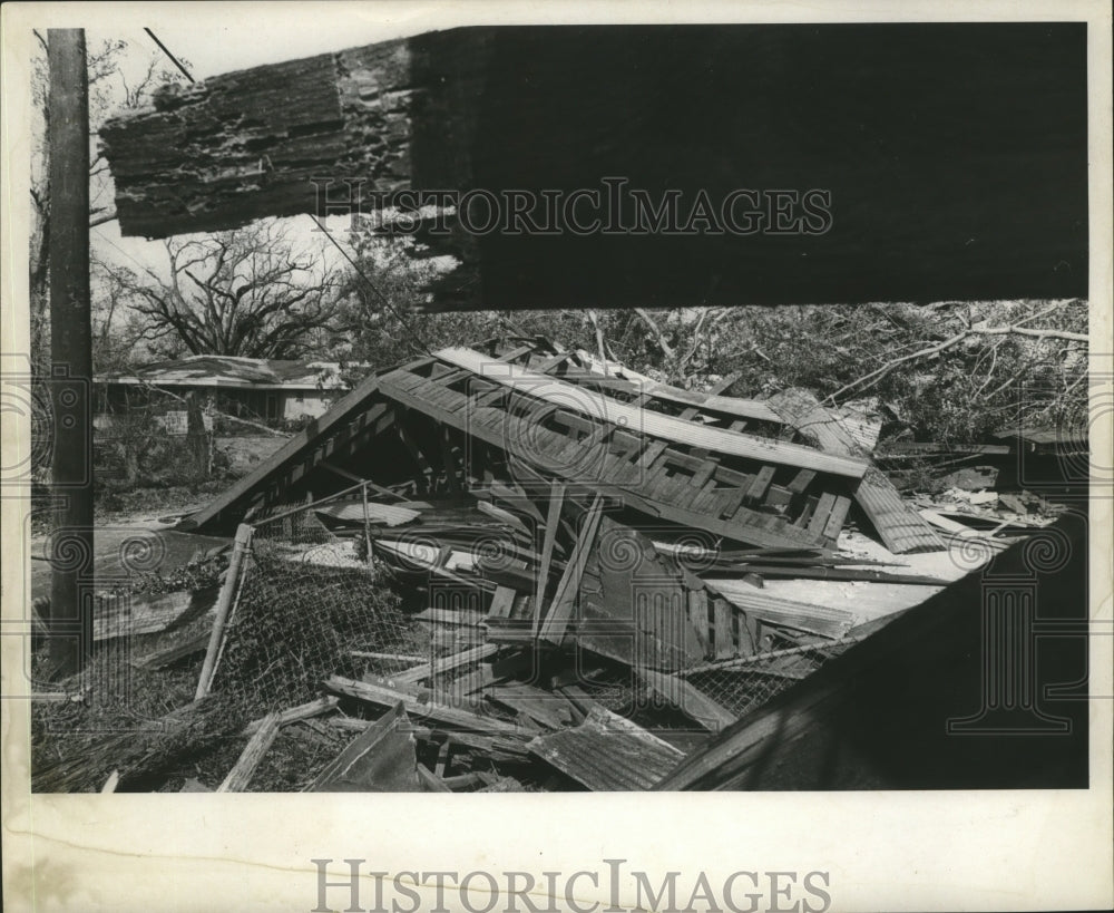 1969 Press Photo Demolished Wood House After Hurricane Camille - noa00892 - Historic Images