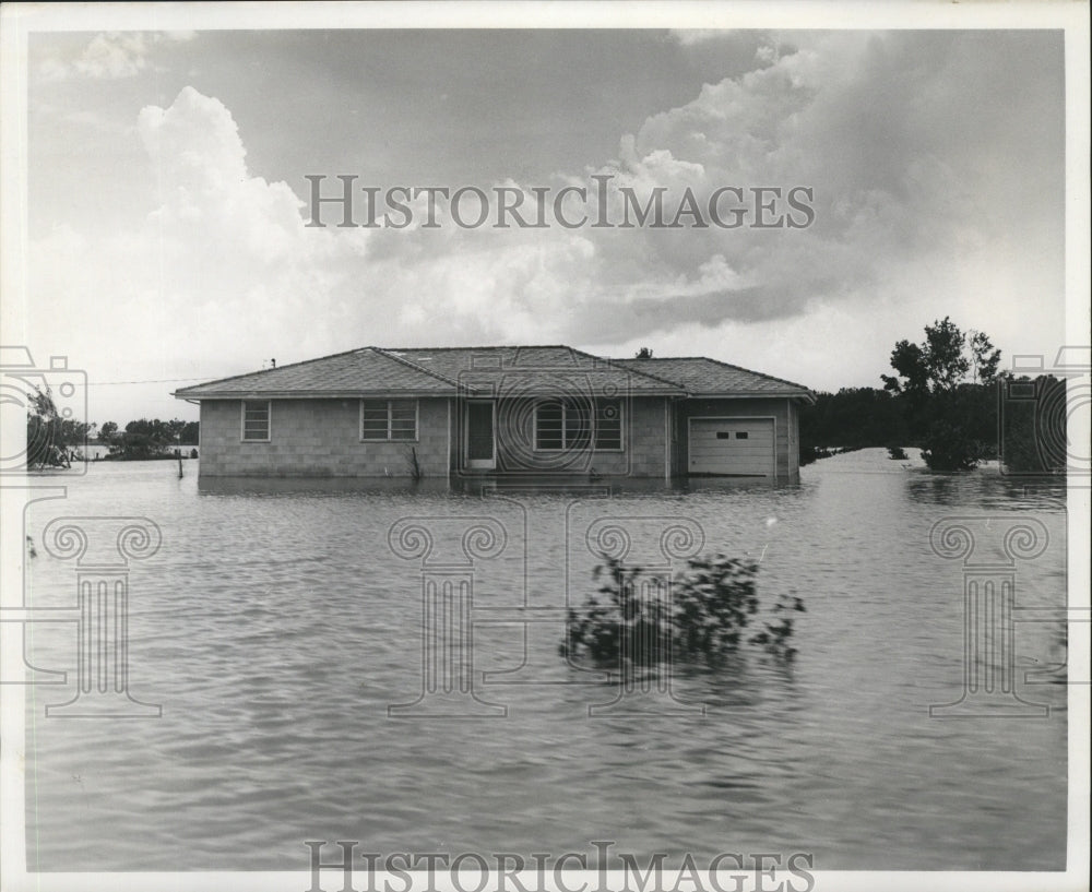 1969 House Flooded After Hurricane Camille in Home Place, Louisiana - Historic Images