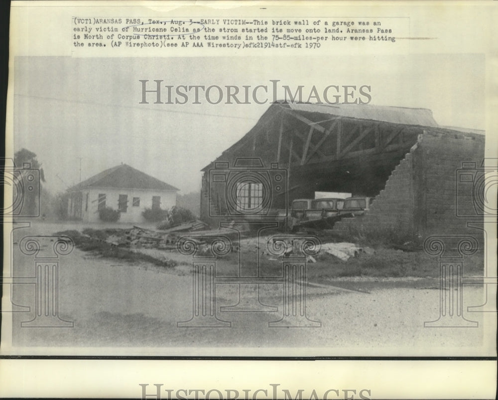 1970 Press Photo Hurricane Celia - View of destruction in Aransas Pass, Texas. - Historic Images