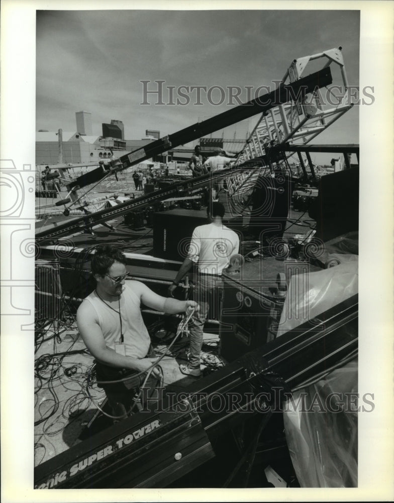 New Orleans Jazz Festival - River Tend damaged by high winds. - Historic Images