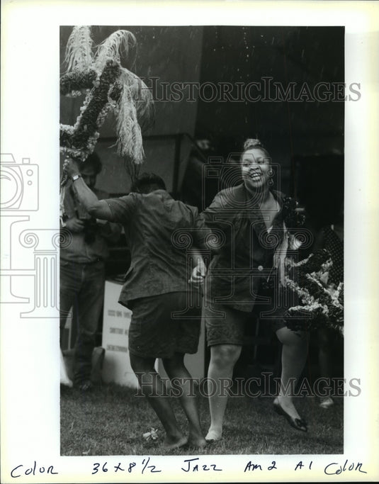 1993 Two Women from Sequence Social Club Dance at Jazz Fest, NOLA - Historic Images