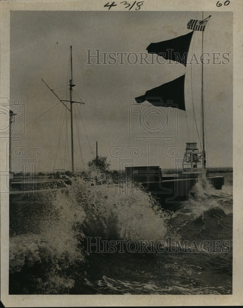 1965 Hurricane Betsy Brings in Choppy Waters, Wind and High Waves - Historic Images