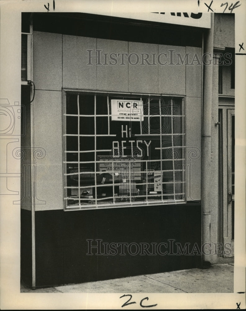 1965 Hurricane Betsy - Hi Betsy Sign in NCR Store Window - Historic Images