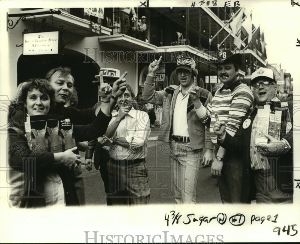 1979 Press Photo Sugar Bowl Penn State Fans on Bourbon Street - noa01924 - Historic Images