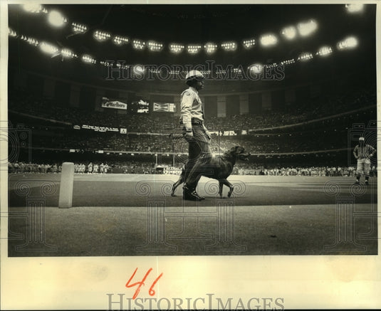 Sugar Bowl - New Orleans Police Officer Victor Zent at stadium. - Historic Images
