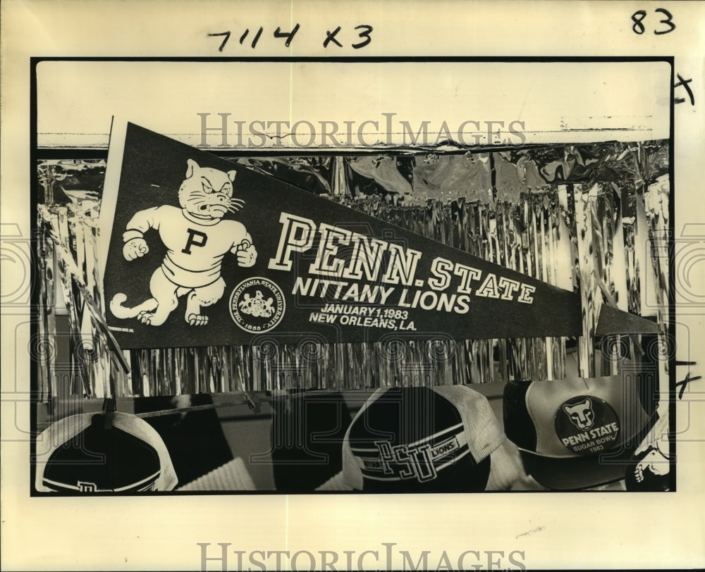 1983 Press Photo Sugar Bowl - The Pennsylvania State Nittany Lions game pennant. - Historic Images