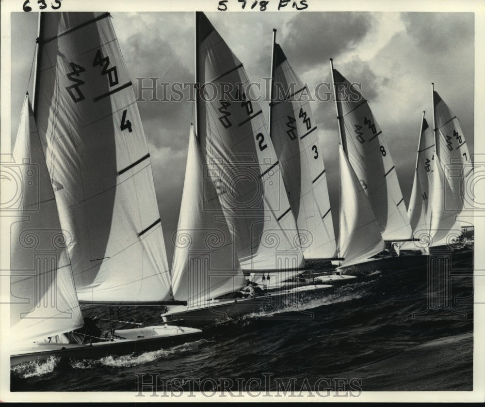 1979 Press Photo Sugar Bowl - Sailboats race in the Sugar Bowl Regatta. - Historic Images