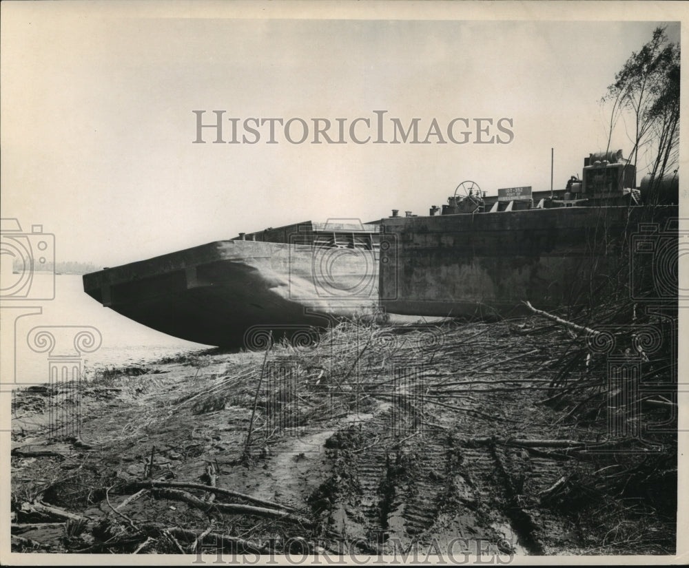 1965 Hurricane Betsy- Boats thrown aground in Hurricane Betsy. - Historic Images