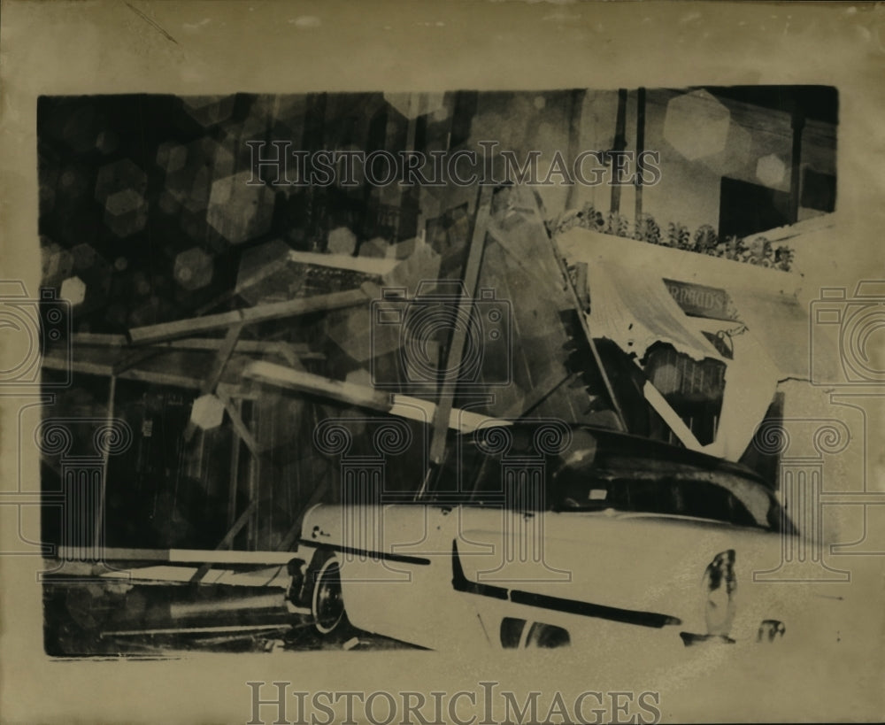 1965 Building Damage Caused by Hurricane Betsy in New Orleans - Historic Images