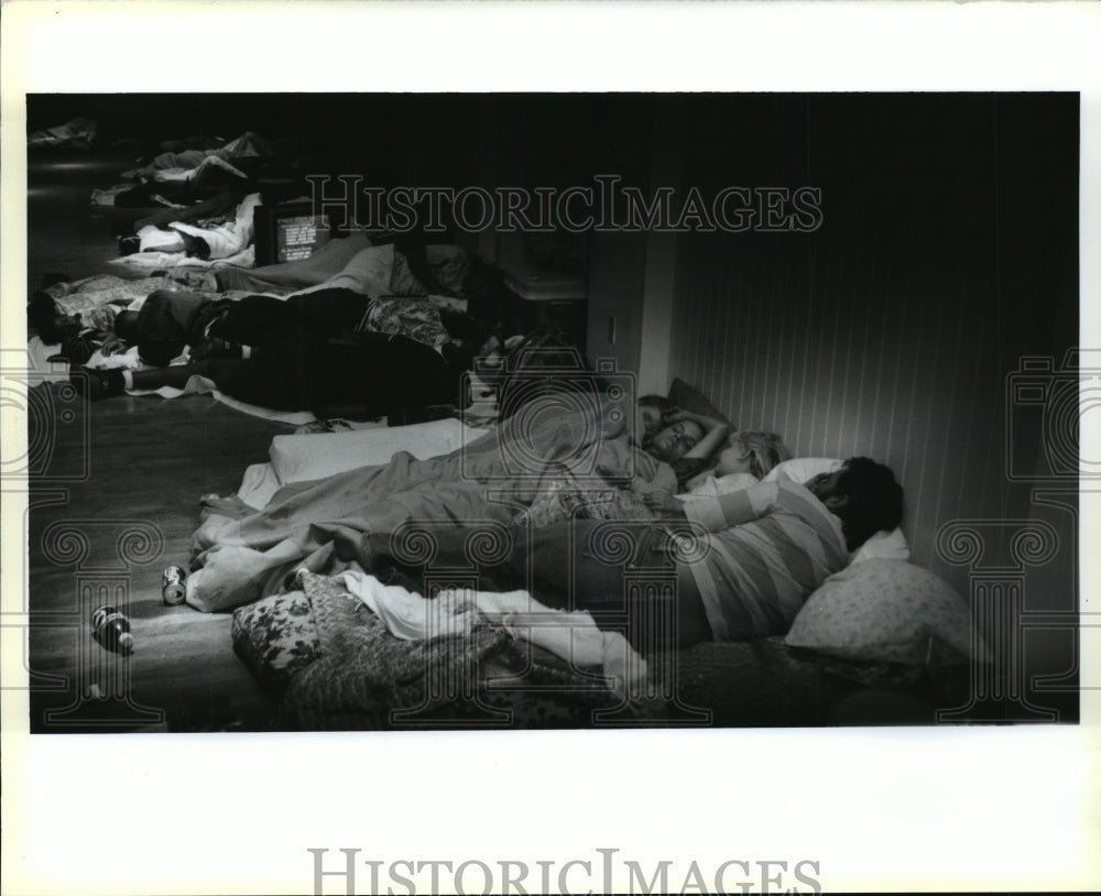 1992 Hurricane Andrew - Louisiana residents take shelter from storm - Historic Images